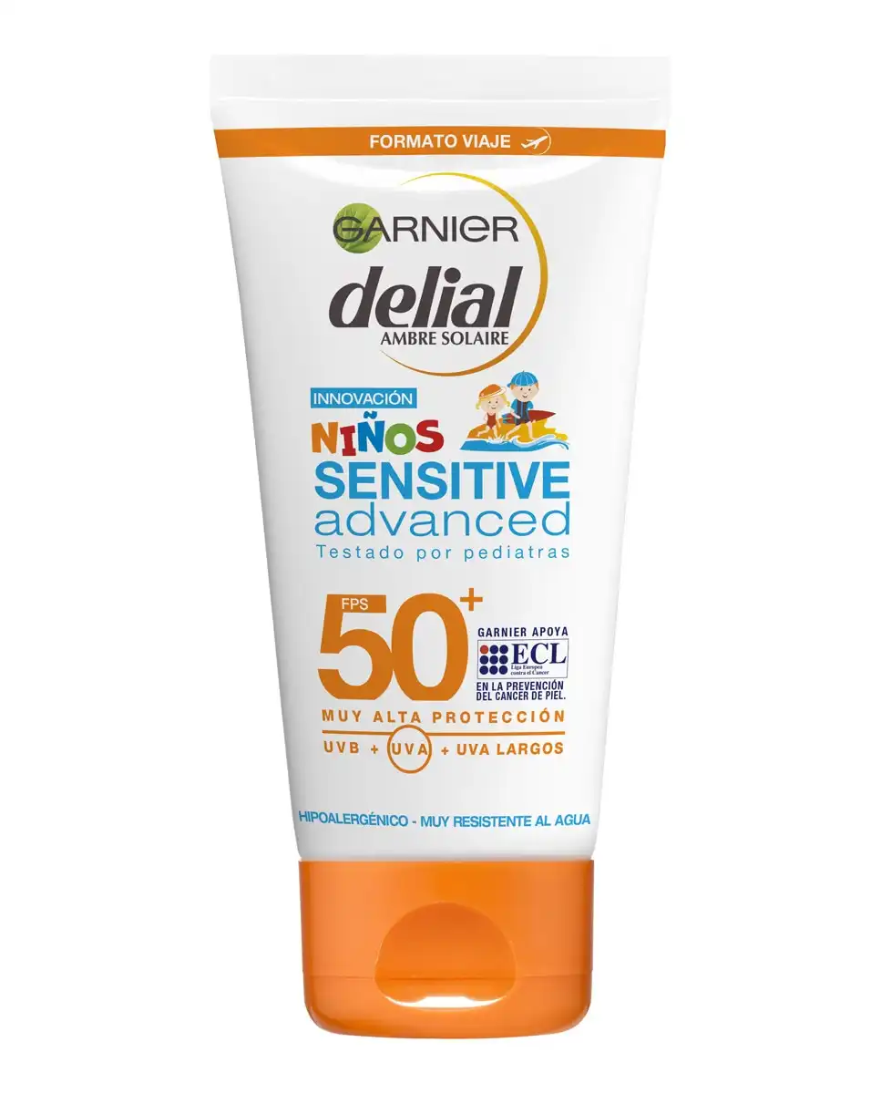 DELIAL - Leche Solar Protectora Sensitive Advanced Para Niños FPS 50+ Formato Viaje 50 Ml Garnier - DELIAL - Comparador de precios