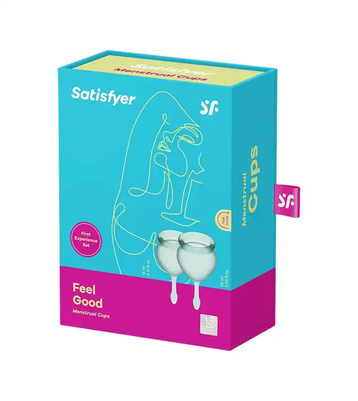 Satisfyer - Kit de copas menstruales Feel Good (15 + 20 ml) - Verde Oscuro - SATISFYER - Comparador de precios