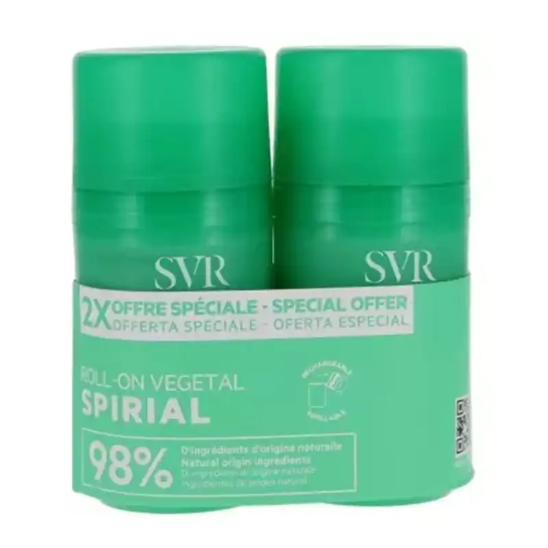 Spirial Duplo Desodorante Vegetal Roll-on 50ml - Svr - Comparador de precios