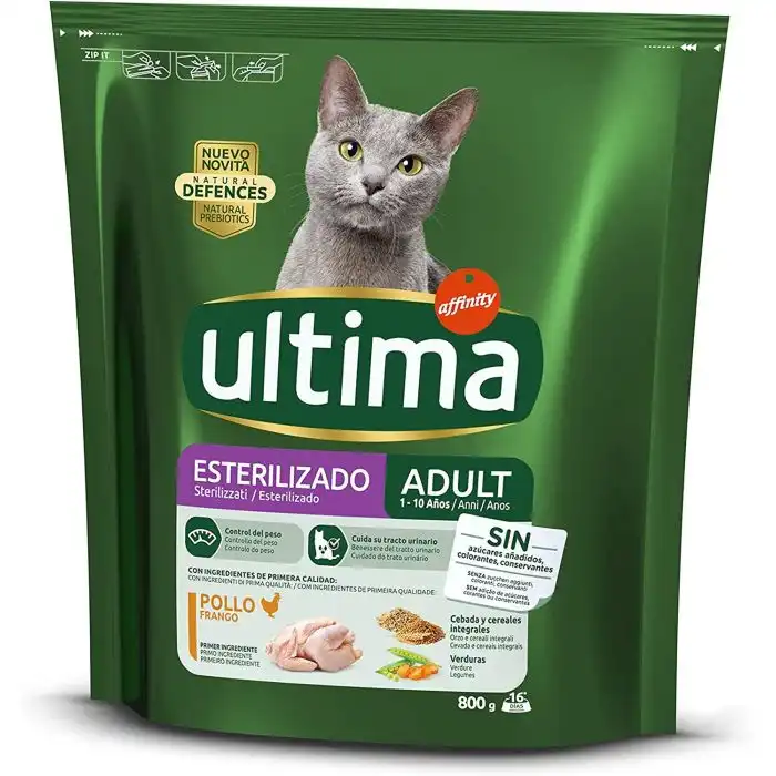 Ultima Con Pollo Para Gato Esterilizado 800 gr - Affinity - Comparador de precios