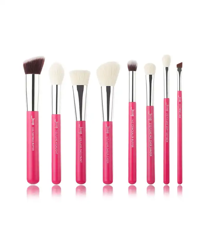 Jessup Beauty - Set de brochas 8 piezas - T199: Carmine/Silver - Jessup Beauty - Comparador de precios