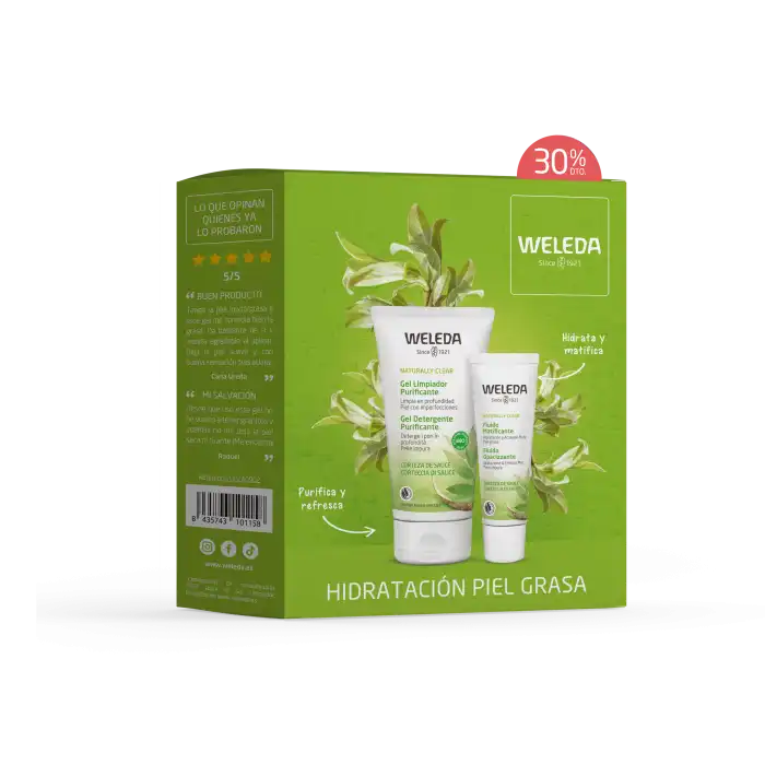 Set Gel Limpiador + Fluido Matificante 150 ml - Weleda - Comparador de precios