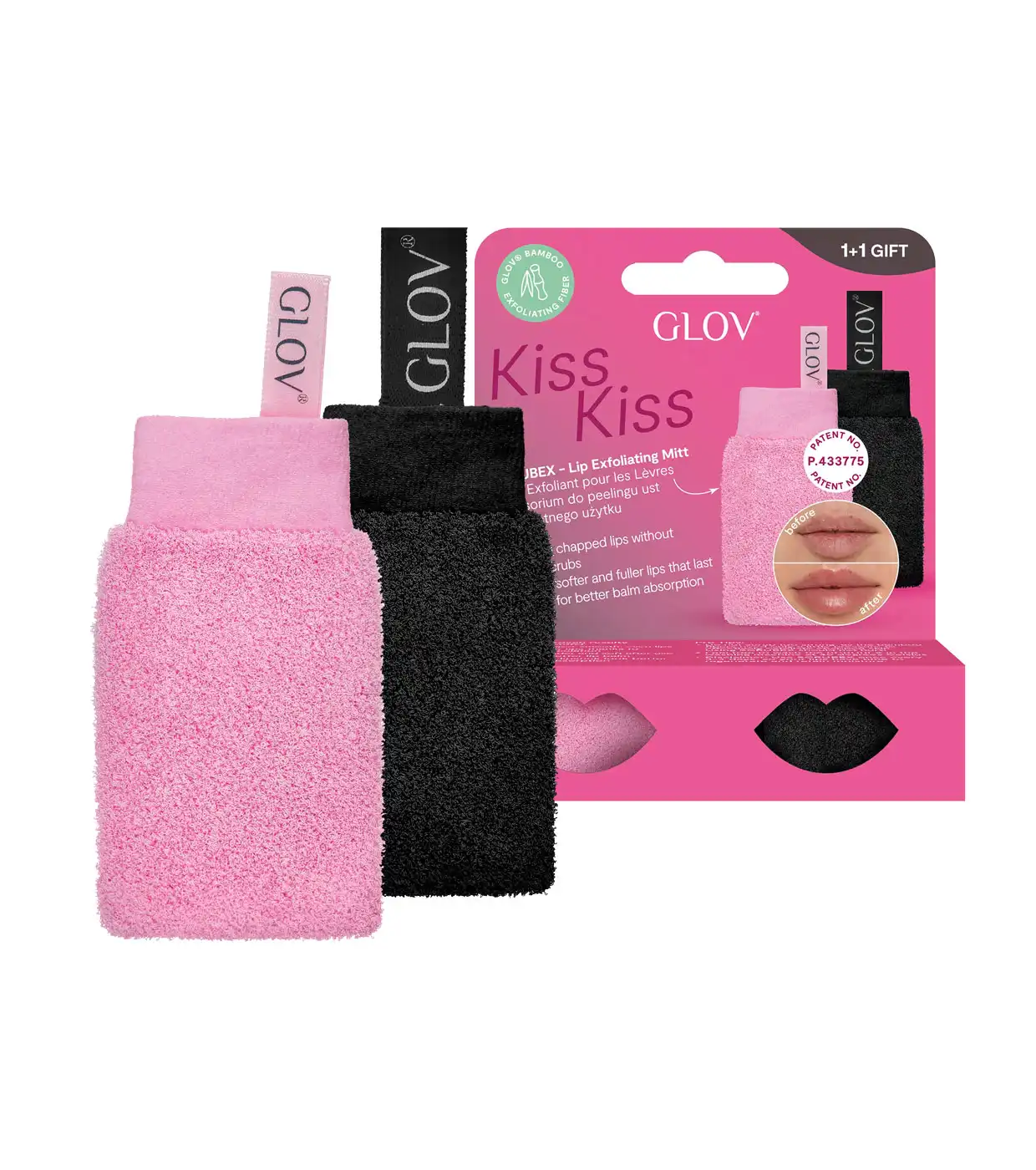 GLOV - *Amore Collection* - Dúo de guantes exfoliantes para labios Scrubex Kiss&Kiss Set - Glov - Comparador de precios
