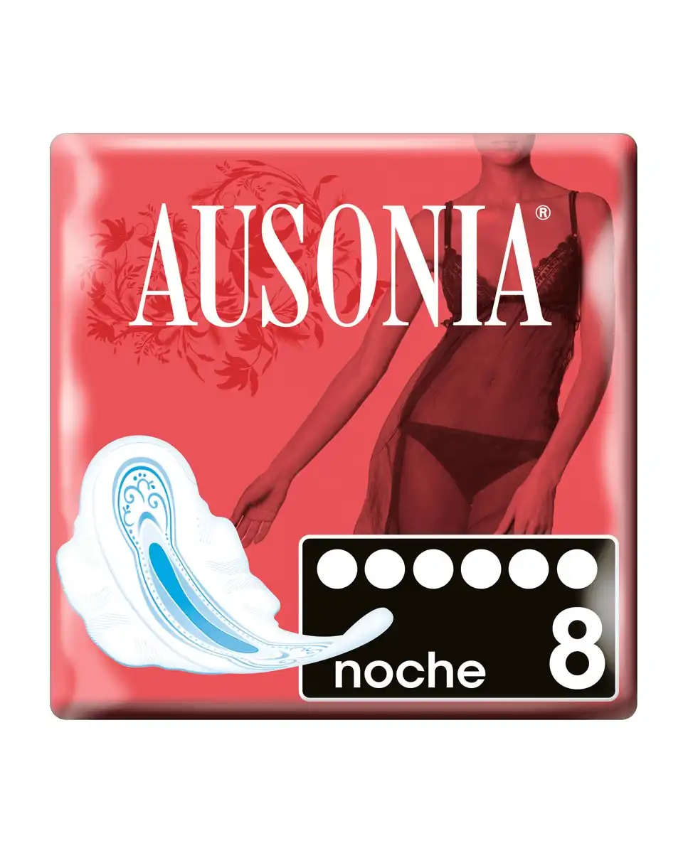 AUSONIA - 8 Compresas Higiénicas Con Alas Noche - AUSONIA - Comparador de precios