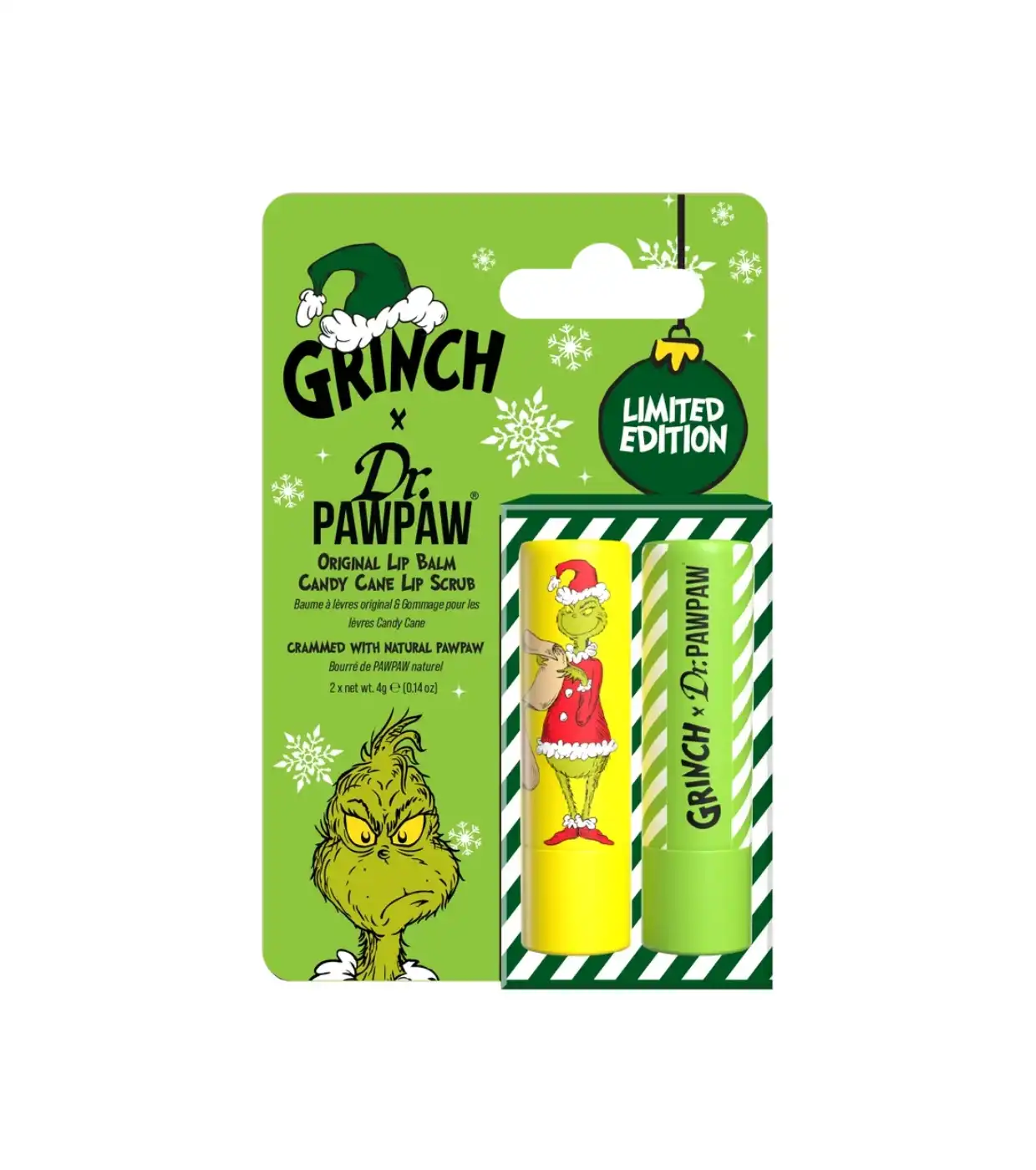 Dr. PAWPAW - *The Grinch* - Dúo de cuidado labial - Candy Cane Lip Scrub & Original - Dr PawPaw - Comparador de precios