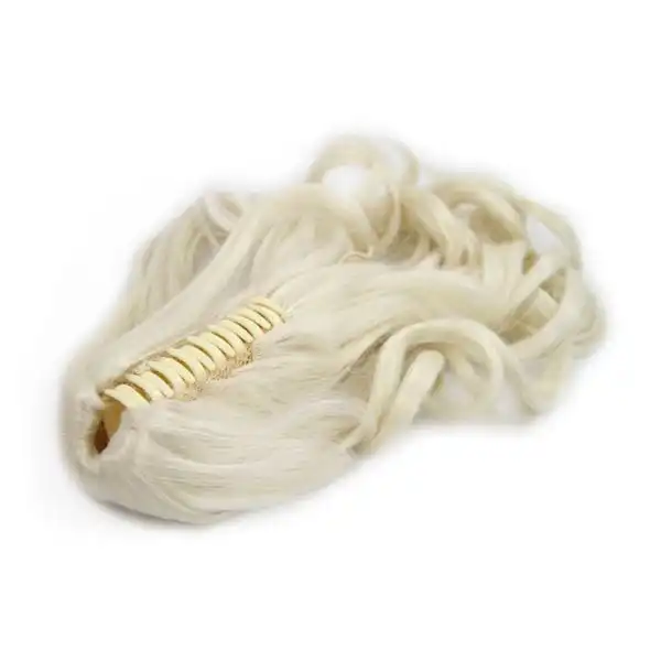Fashiongirl - Extensiones De Cabello De Cola De Caballo Con Clip #60 Rubio Platino - Rizado Extensiones de cabello 1 pieces Nude unisex - Fashiongirl - Comparador de precios