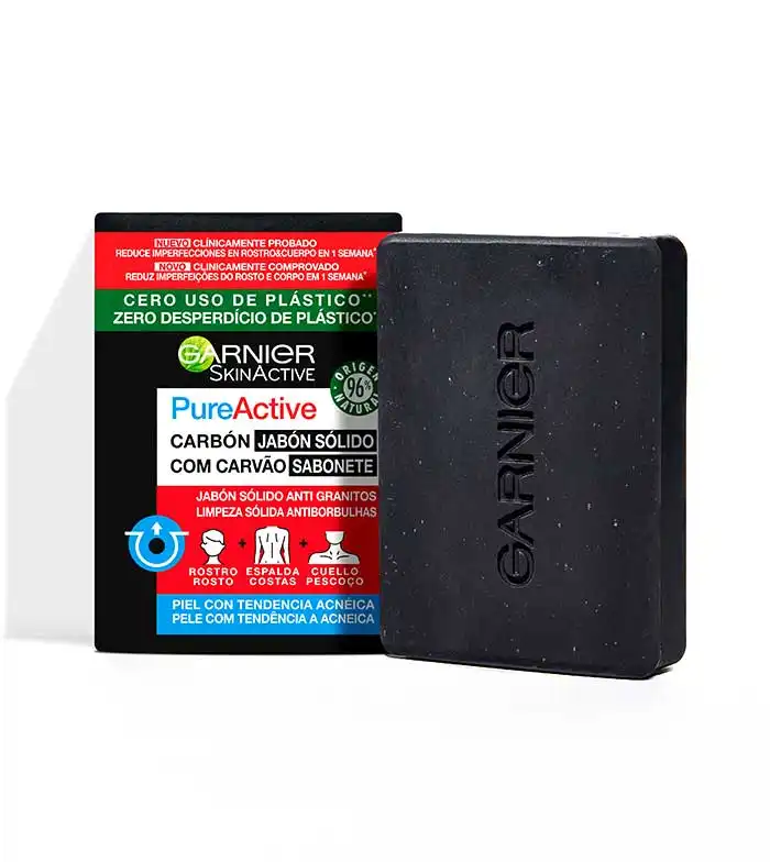Garnier - jabón sólido Pure Active con carbón y ácido salicílico - Garnier - Comparador de precios