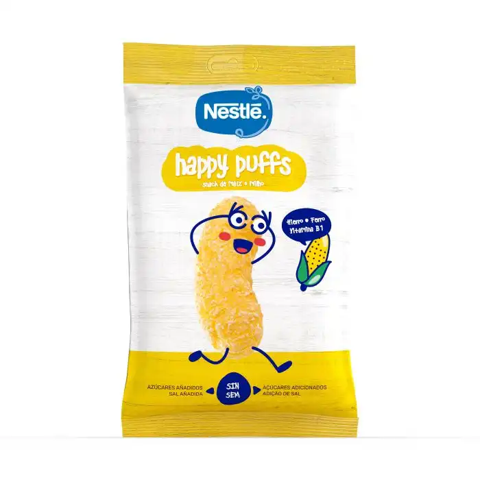 Happy Puffs Maíz Natural Snack a base de maíz 28 gr - Nestle - Comparador de precios