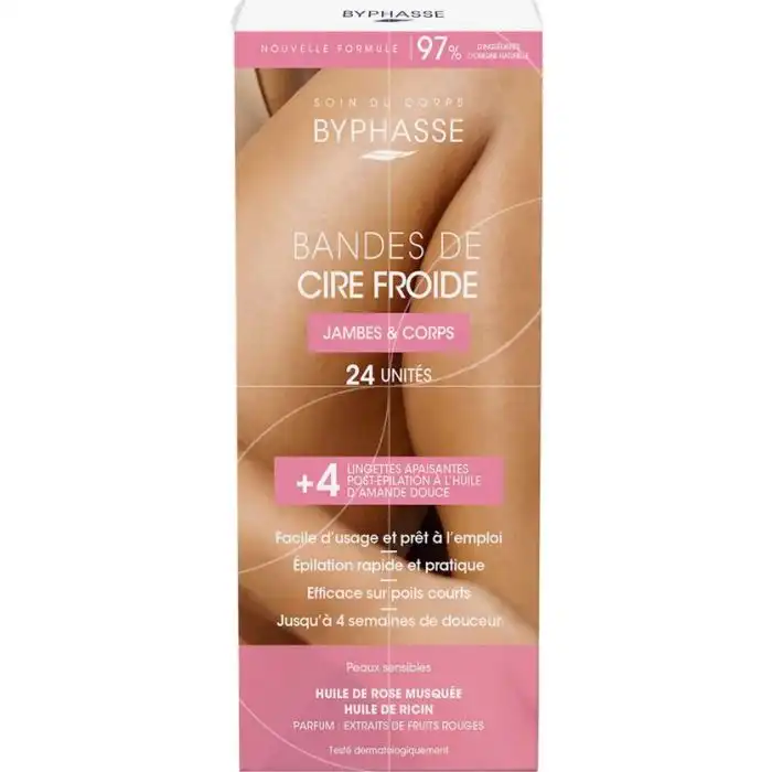 Tiras de Cera Fría Pieles Sensibles - Byphasse - Comparador de precios