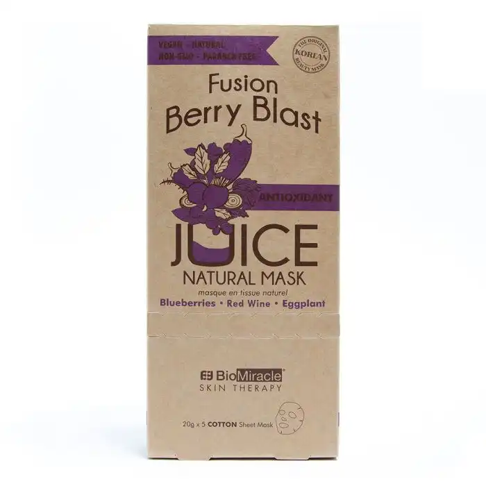 ¡20% DTO! Fusion Berry Blast Mascarilla Natural Antioxidante Zumo de Arándanos 100 gr - BIOMIRACLE - Comparador de precios