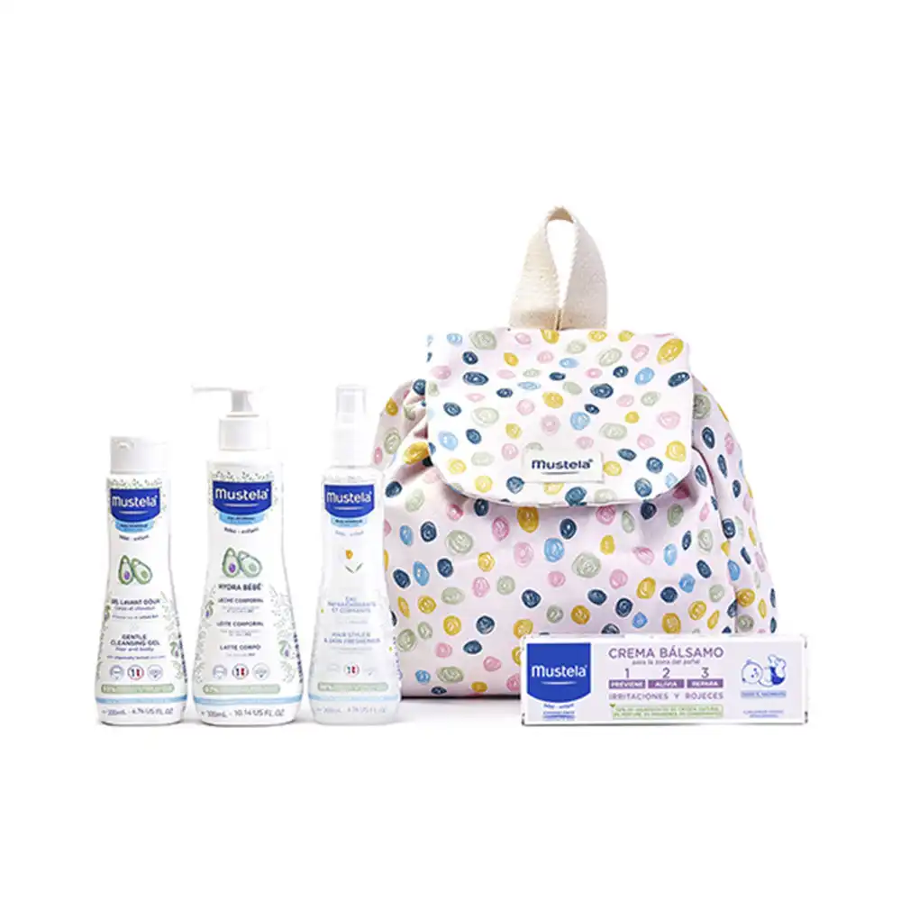 Bebé Mochila Lunares lote 5 pz - Mustela - Comparador de precios