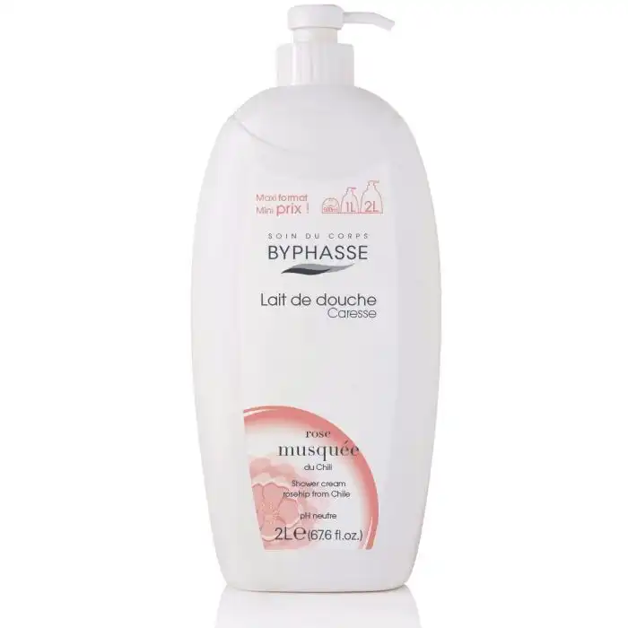 Caresse Crema de Ducha Rosa Mosqueta 2000 ml - Byphasse - Comparador de precios