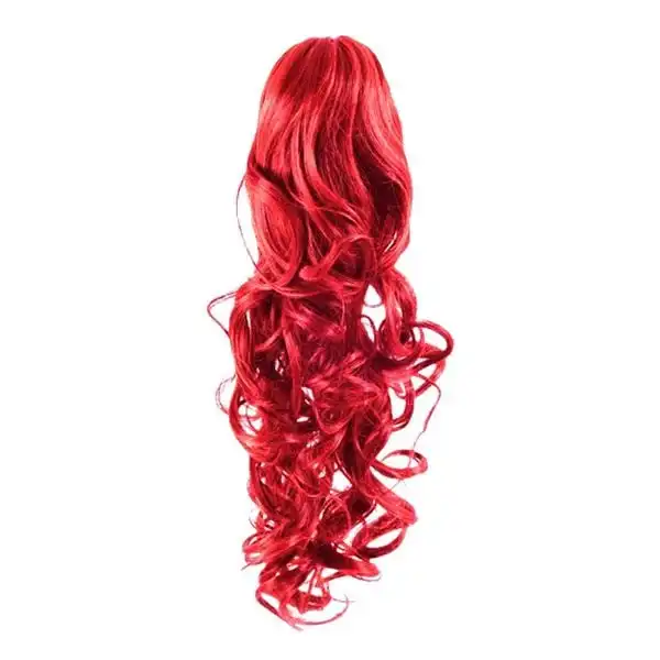 Fashiongirl - Extensiones De Cabello Con Cola De Caballo Con Clip Rojo Fuego - Rizado Extensiones de cabello 1 pieces unisex - Fashiongirl - Comparador de precios