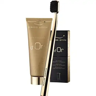 Gold Toothpaste 75 ml + Toothbrush Gold 75.0 ml - Swiss Smile - Comparador de precios