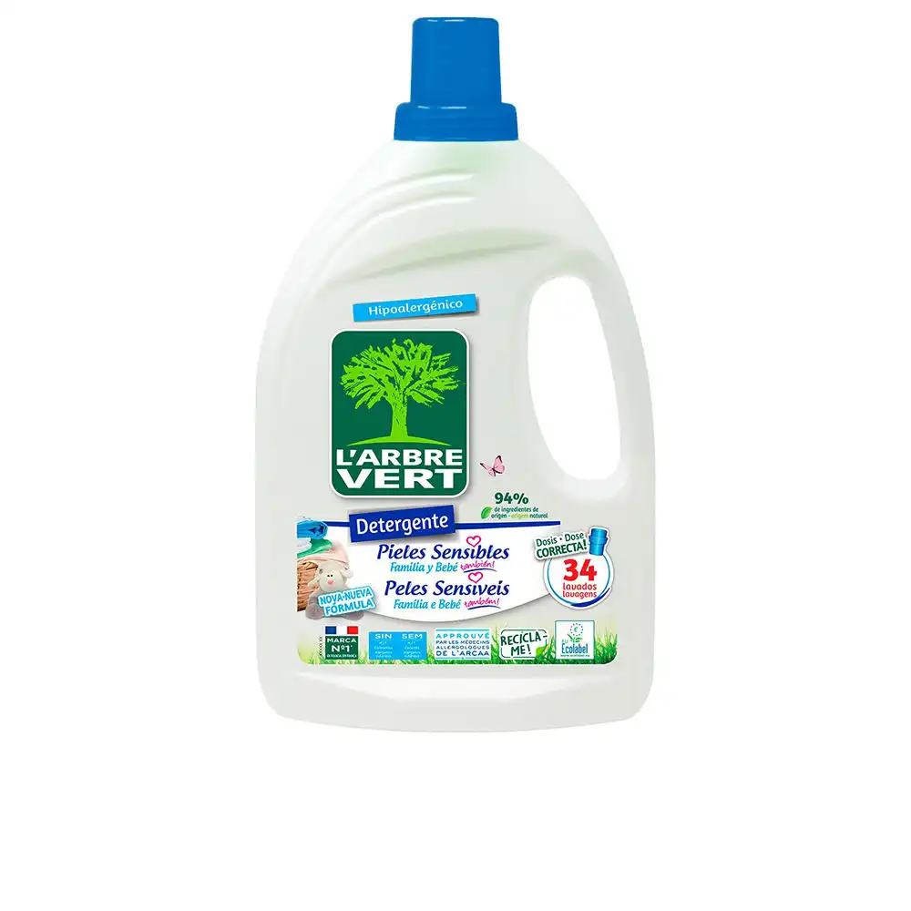 L’ARBRE Vert detergente ropa líquido piel sensible 1500 ml - LArbre Vert - Comparador de precios