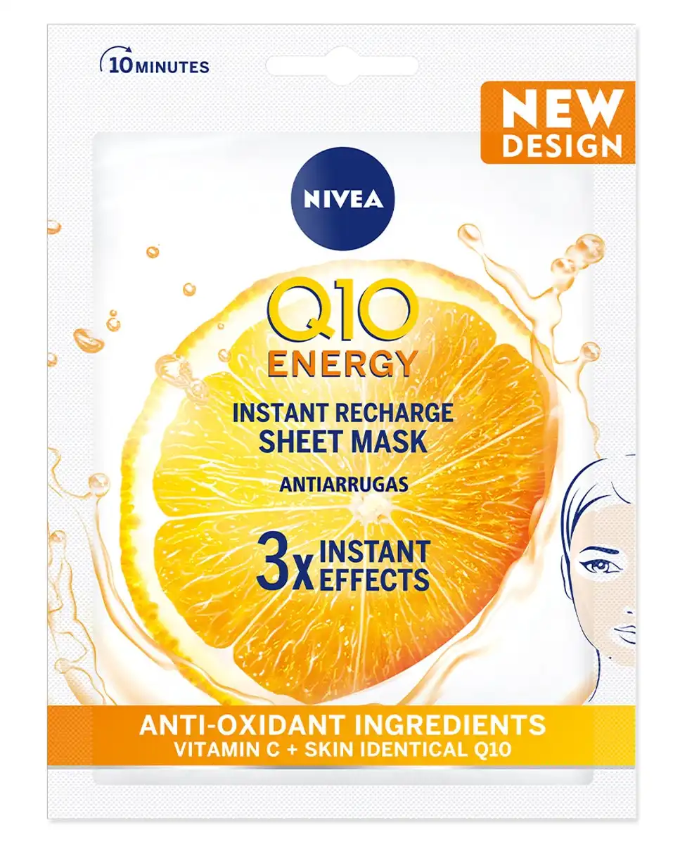 NIVEA - Mascarilla De Tejjido Q10 Energy Con Vitamina C - Nivea - Comparador de precios