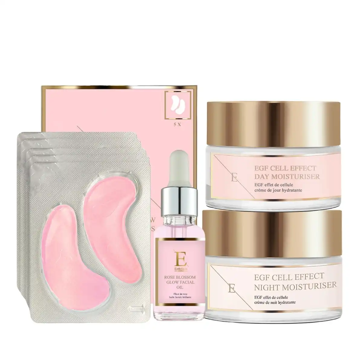 Set EGF + Rose Petal Glow Set de tratamiento facial - ErthSkin London - Comparador de precios