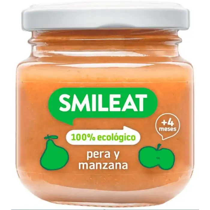 Tarrito Pera y Manzana Ecológico 130 gr - SMILEAT - Comparador de precios