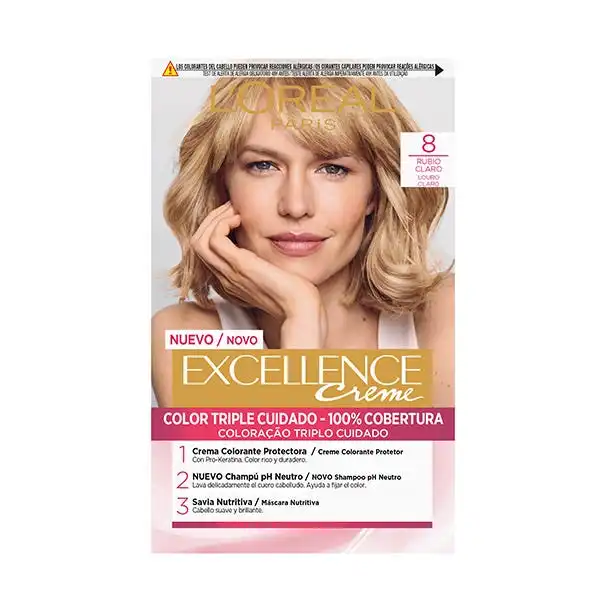 Tinte Excellence Creme 8 Rubio Claro - Excellence - Comparador de precios