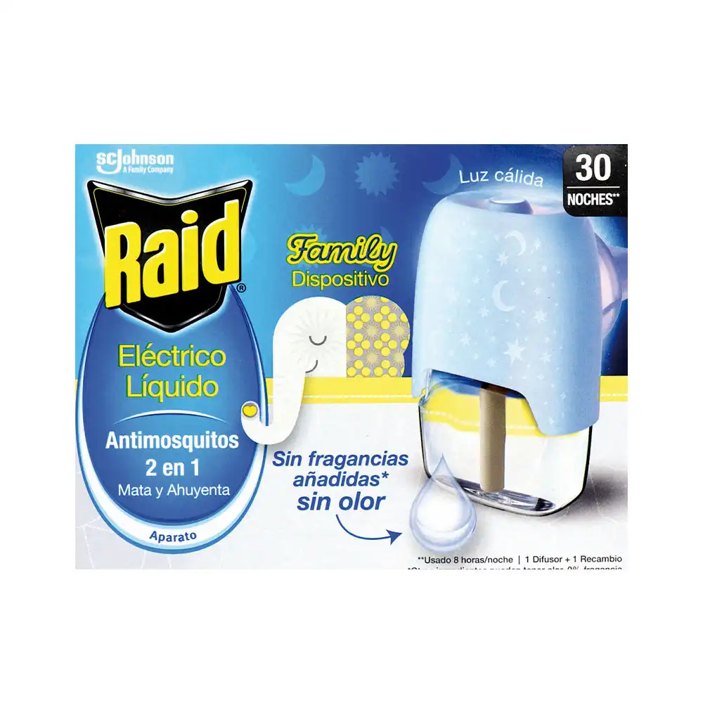 Family Antimosquitos aparato + recambio 30 noches - Raid - Comparador de precios