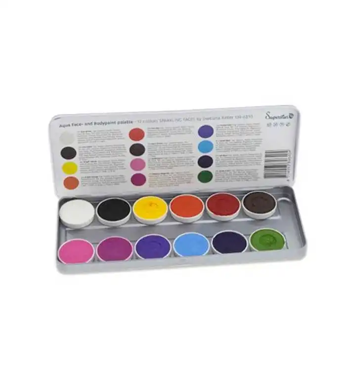 Superstar - Paleta de 12 Aquacolores para rostro y cuerpo by Svetlana Keller - Superstar - Comparador de precios