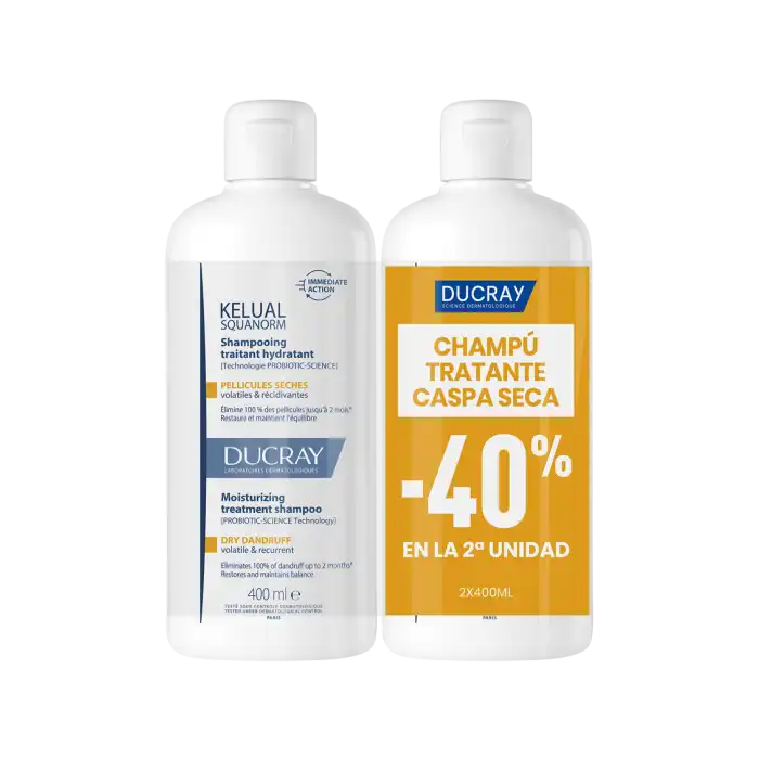 Kelual Squanorm Champú Tratamiento Hidratante Caspa Seca 400 ml - Ducray - Comparador de precios