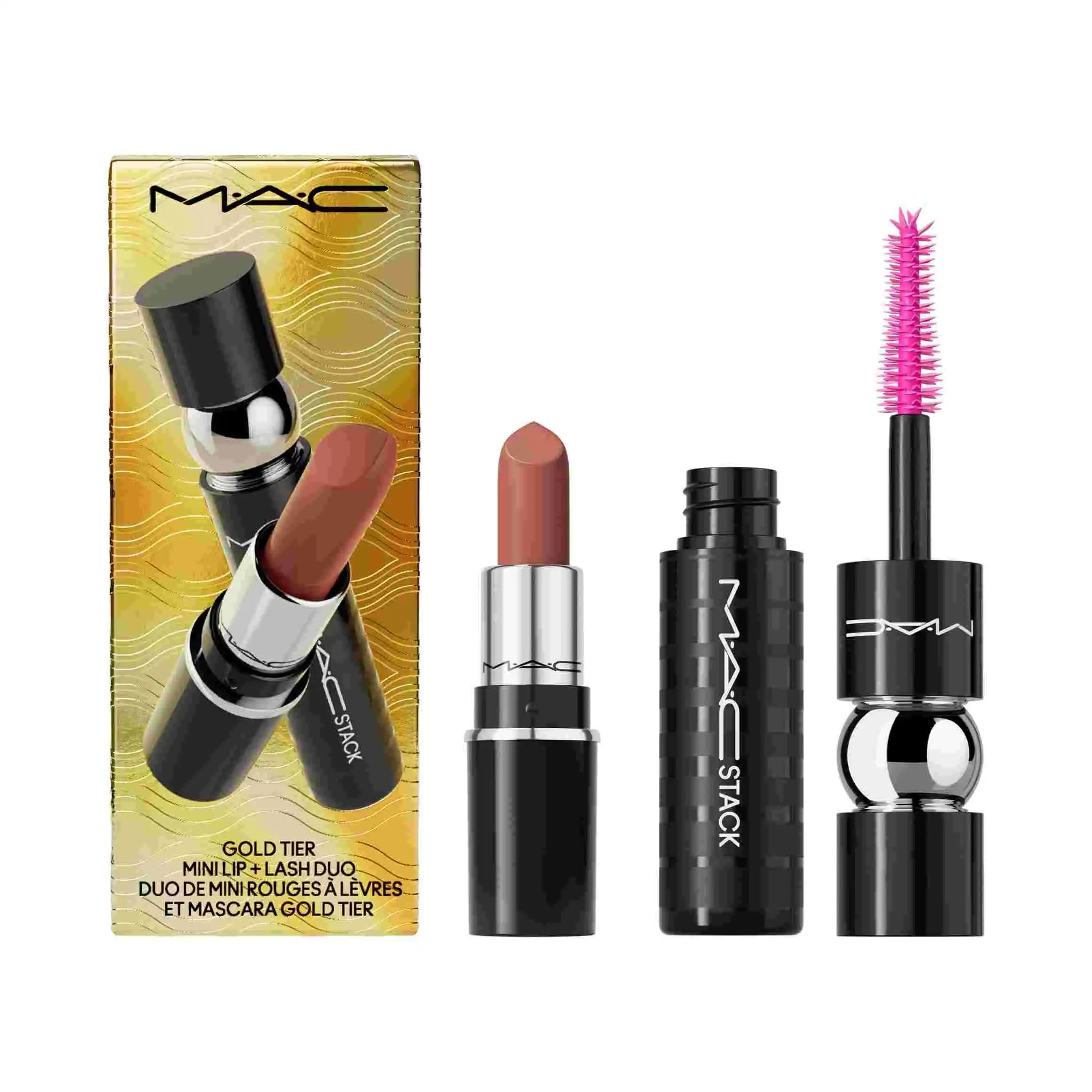 Duo Mini Navidad Mascara Pestañas Macstack + Barra Labios Hug Me - MAC COSMETICS - Comparador de precios