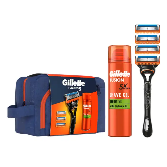 Fusion5 Pack Maquinilla de Afeitar + Recambios + Gel - Gillette - Comparador de precios