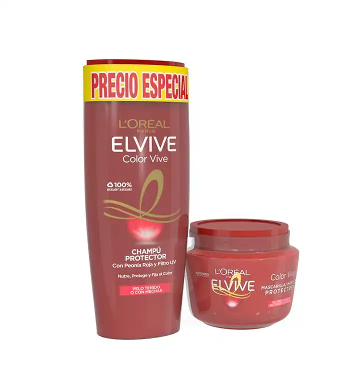 Loreal Paris - Duplo Champú y Mascarilla Elvive Color Vive - Loreal Paris - Comparador de precios