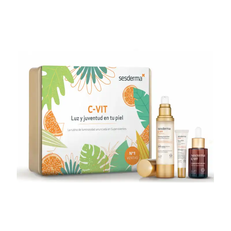 Pack c-vit supervivientes : serum+ contorno de ojos+fluido radiance - Sesderma - Comparador de precios