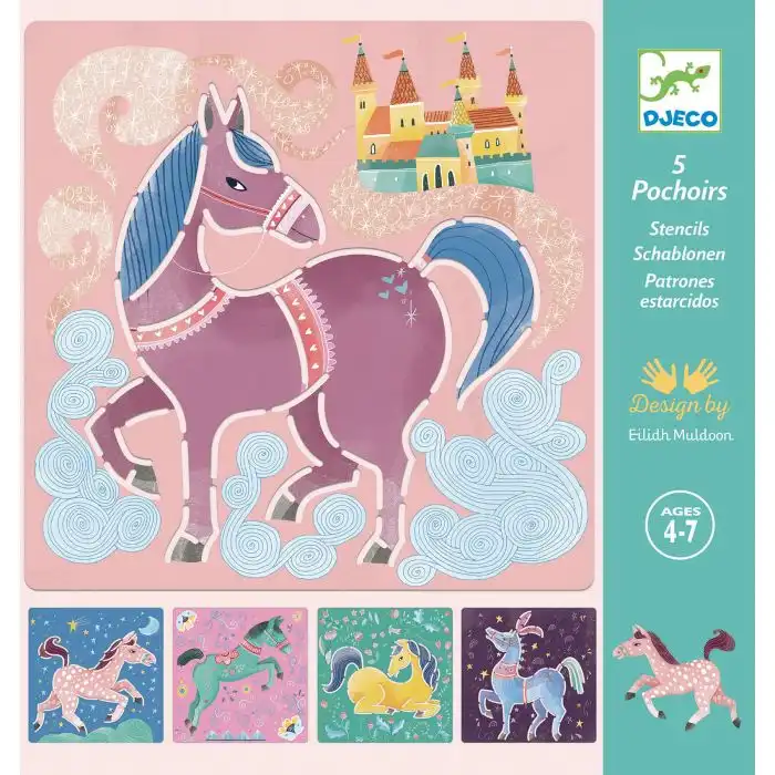 Plantillas Los Caballos - Djeco - Comparador de precios
