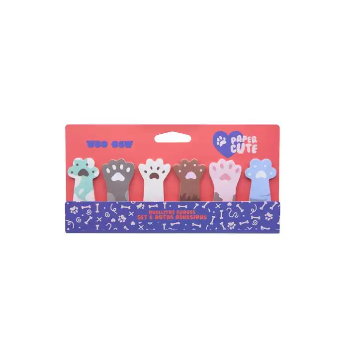 Set 6 Notas Huellitas Adhesivas - Woo oow - Comparador de precios