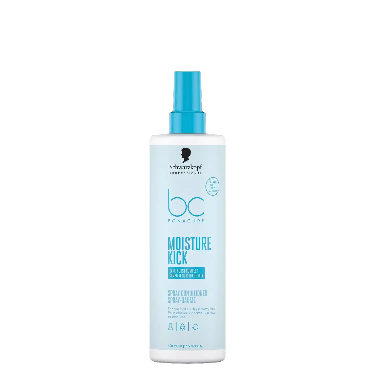 Spray Acondicionador Moisture Kick 400 ml - Schwarzkopf - Spray acondicionador vegano hidratante para cabello normal a seco, rizado y/o quebradizo. - Schwarzkopf - Comparador de precios