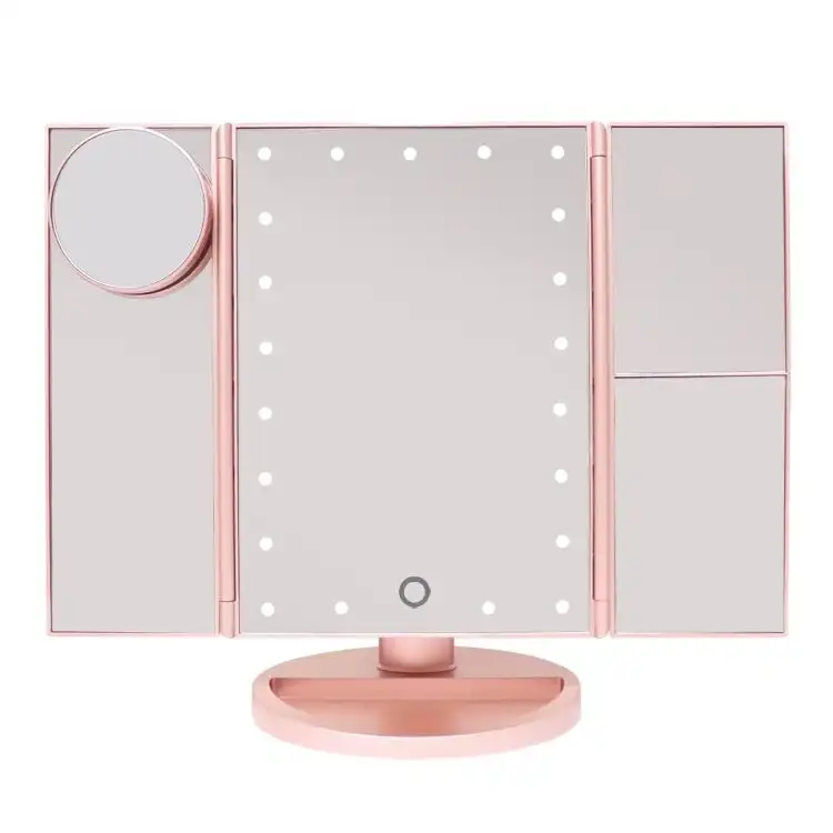 UNIQ Espejo de Maquillaje Hollywood Plegable con Luz LED, Oro Rosa Espejo con luz LED UNIQ Espejo de Maquillaje Hollywood Plegable con Luz LED, Oro Rosa - UNIQ - Comparador de precios