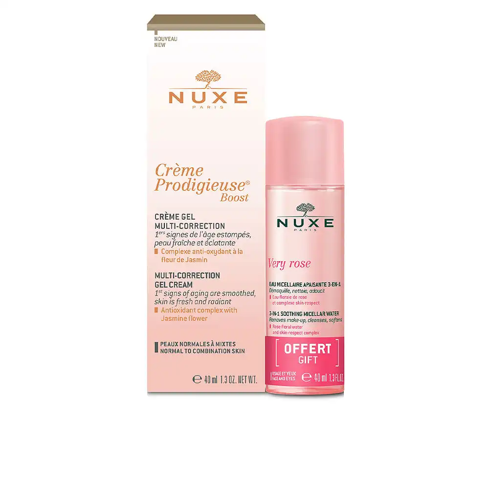 Crème PRODIGIEUSE Boost Gel Crema MULTI-CORRECCIÓN lote 2 pz - NUXE - Comparador de precios