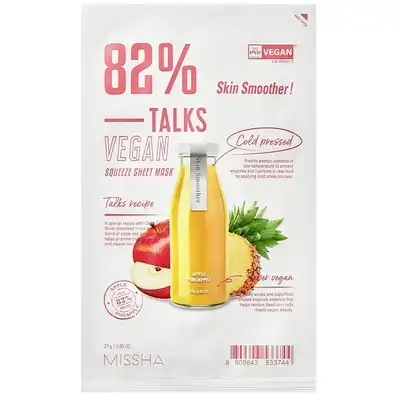 Missha Missha Talks Vegan Squezze Sheet Mask Skin Smooother, 27 gr - Missha - Comparador de precios