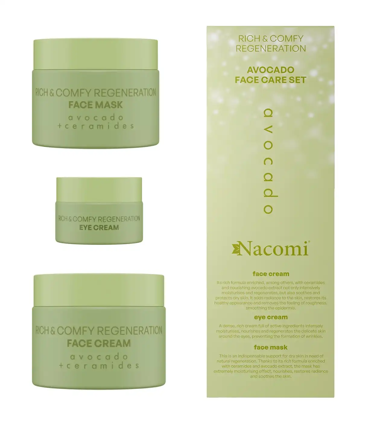 Nacomi - Set de regalo para cuidado facial - Avocado Rich and Comfy Regeneration - Nacomi - Comparador de precios