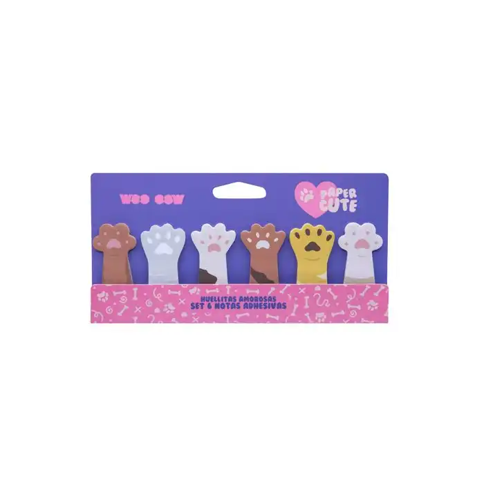 Set 6 Notas Huellitas Adhesivas - Woo oow - Comparador de precios