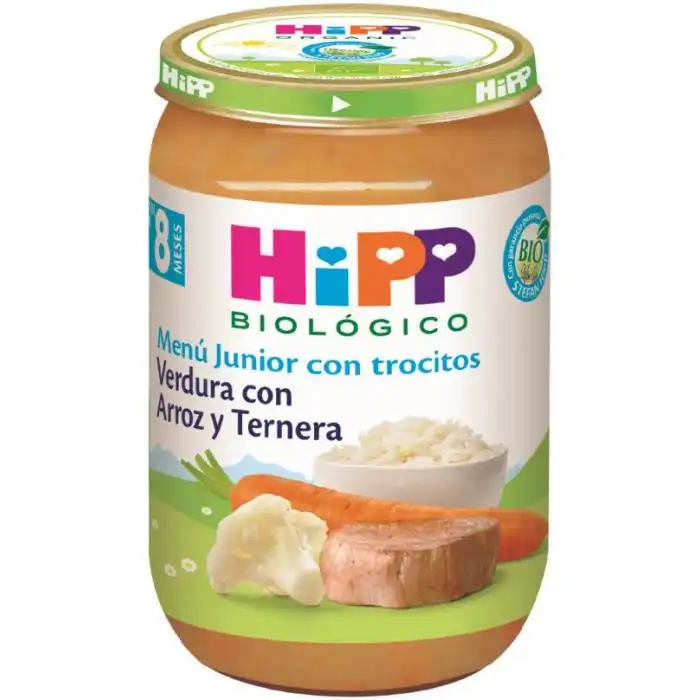 Tarrito de Verduras con Arroz y Ternera +8 Meses 220 gr - HiPP - Comparador de precios