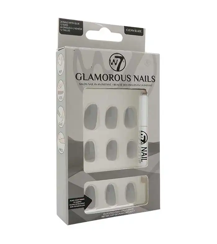W7 - Uñas postizas Glamorous Nails - Clean Slate - W7 - Comparador de precios