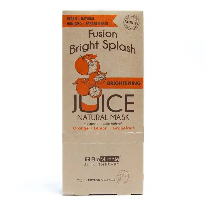 ¡20% DTO! Fusion Bright Splash Mascarilla Facial Iluminadora de Zumo de Naranja 100 gr - BIOMIRACLE - Comparador de precios