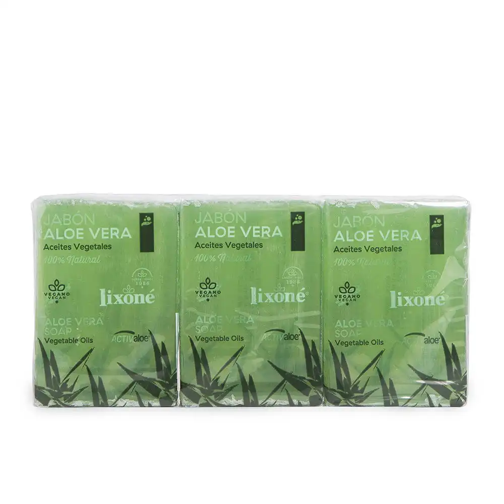 Aloe Vera jabón piel seca o sensible 3 x 125 gr - Lixoné - Comparador de precios