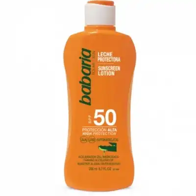 Babaria Leche Protectora Solar Aloe Vera SPF50 , 200 ml - Babaria - Comparador de precios
