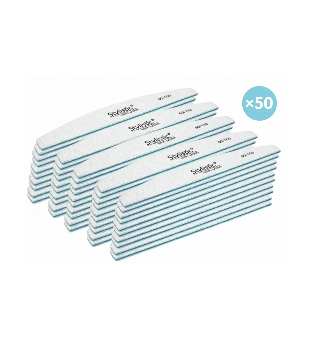 Claresa - Pack de 50 lima de uñas media luna 80/100 - Claresa - Comparador de precios