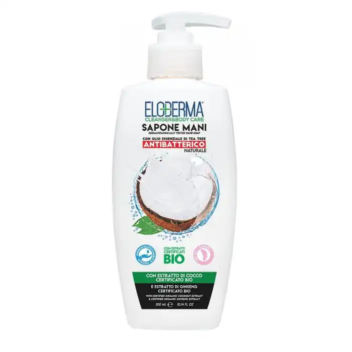 Jabón de Manos Antibacteriano con Extracto de Coco 300 ml - Eloderma - Comparador de precios