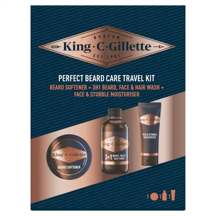 King C. Gillette Perfect Beard Care Travel Kit Set Cuidado de Barba - Gillette - Comparador de precios