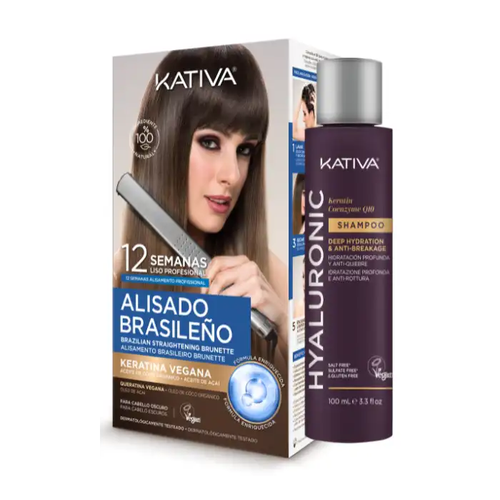 Kit Alisado Brasileño Cabellos Oscuros 100 ml - Kativa - Comparador de precios