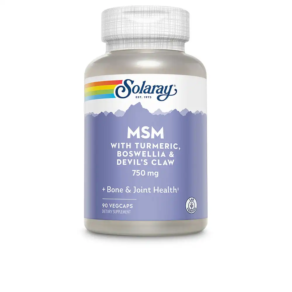 Msm With TURMERIC, Boswellia & DEVIL’S Claw 750 mg vegcaps 90 u - Solaray - Comparador de precios