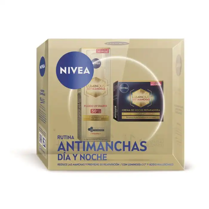 Pack Luminous 630 Rutina Antimanchas Día y Noche Fluido SPF50 + Crema de Noche 70 ml - Nivea - Comparador de precios