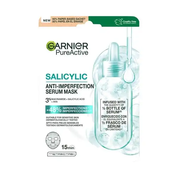 Salicylic Anti-Imperfection Serum Mask - Garnier - Comparador de precios